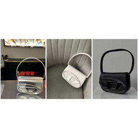 Diesel Classic 3D Mirror-Finish Shoulder Bag-6016  